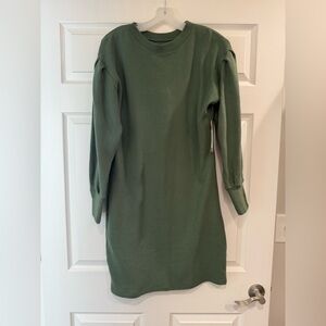 NEW Albion Atlas Ribbed Sweater Dress Emerald Green Women’s Medium NWT